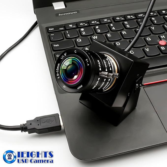 12mp USB Camera Variable Focus Webcam for Computer 1080P 120fps Manual Zoom Lightburn Camera High Speed 3.6-10mm 3X Zoom USB2.0 PC Cam Varifocal USB Security Webcamera for Video Conference