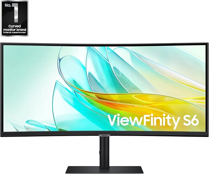 Samsung 34” ViewFinity S65UC Ultra-WQHD 100Hz AMD FreeSync™ HDR10 KVM Switch Built in Speakers with USB-C Curved Monitor LS34C654UANXGO 2025