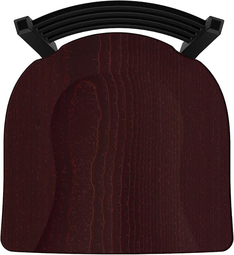 Holland Bar Stool Co. 400 Jackie 18 Chair with Black Wrinkle Finish and Dark Cherry Oak Seat