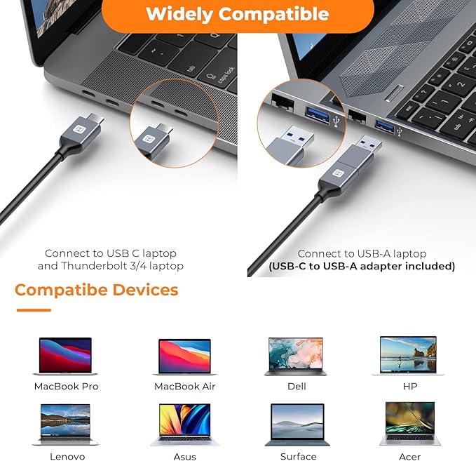 DisplayLink Docking Station Dual Monitor 4K@60HZ for MacBook Windows TobenONE Universal Mac mini M4 Dock with 2 HDMI &amp 2 DP 65W Power Delivery 7 USB USB-C 3.1 Ethernet SD/TF
