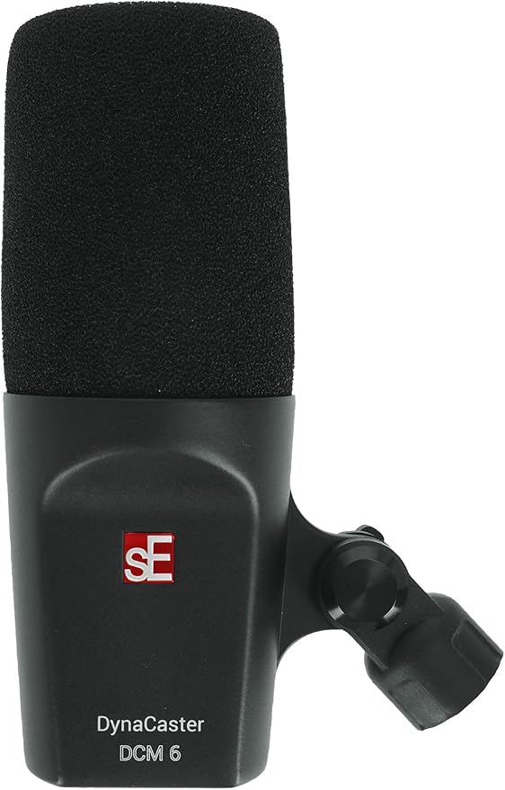 Audiosavings Bundle: Se Electronics DynaCaster DCM6 Front-Addressed Broadcast Podcast Microphone Mic Bundle with Rockville R-Boom 34 34 Boom Arm Studio Podcast Mic Stand+Desk Clamp (2 Items)
