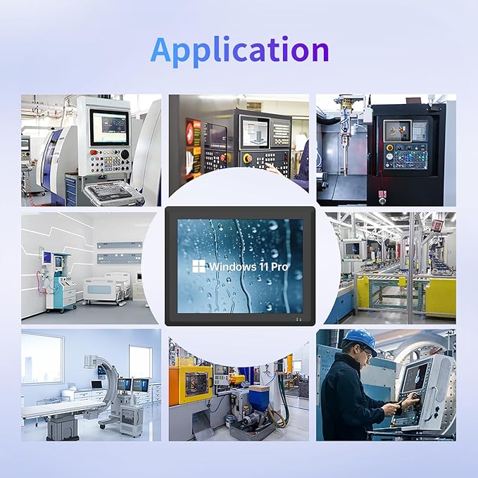 17 inch Panel PCIndustrial Embedded Panel PCFanless Panel Computer All in One Windows 10 ProJ6412 8GB RAM 128GB ROM4xUSB3.02xUSB2.04xRS232+2xRS4858*GPIOHDMI2xLAN