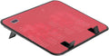 Sewroro Laptop Cooler with Dual Quiet USB Fans Lightweight Cooling Pad Stand with Angles and Anti-Slip Design for Notebook Heat Reduction Portable Red
