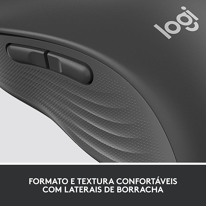 Logitech Signature M650 Wireless Mouse - for Small to Medium Sized Hands 2-Year Battery Silent Clicks Customizable Side Buttons Bluetooth Multi-Device Compatibility (Graphite) (Renewed)
