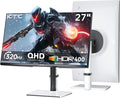 KTC 27 Inch White Gaming Monitor 300Hz/320Hz QHD 1440P Fast IPS Computer Monitor with Adaptive FreeSync HDR400 Height/Pivot/Swivel/Tilt Adjustable DP&ampHDMI(Renewed)