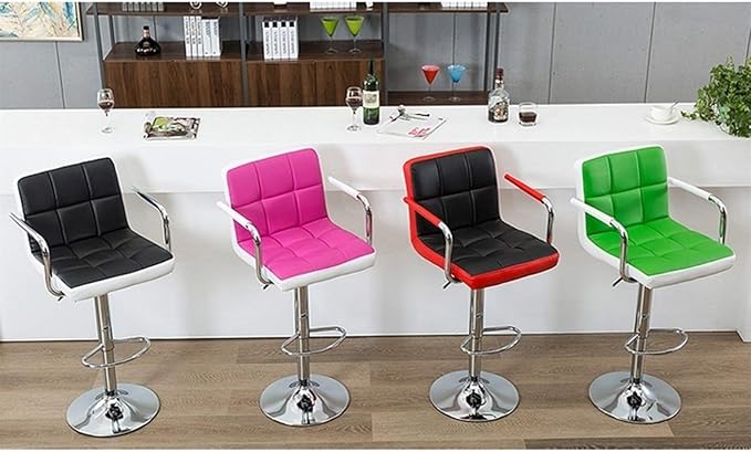 Mlaea Home Office Desk Chair Computer Racing Gaming Chair with Adjustable Height TV Station Lounge Laboratory Chair 44 * 44-54CM(Color:#2)