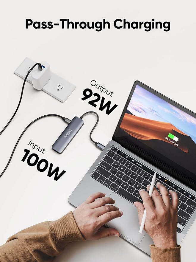 USB C Hub CableCreation 5-in-1 USB C to HDMI Multiport Adapter 100W PD 3 USB 3.0 Ports for MacBook Pro MacBook Air M1/M2 iPad Pro Surface Pro XPS