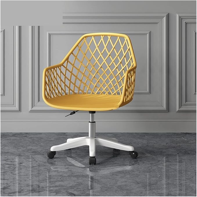 Adjustable Office Computer Chair with Armrest Backrest Office Chairs Armchair Computer Chair Office Furniture Lift Swivel Gamer Chair(Yellow)