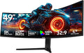 Gawfolk 49 Inch Curved Gaming Monitor 120hz1500R PC Monitor Built-in Speakers DQHD 5120x1440 Computer Screen for Home Office Business DP HDMI Support Wall Mount 75x75mm