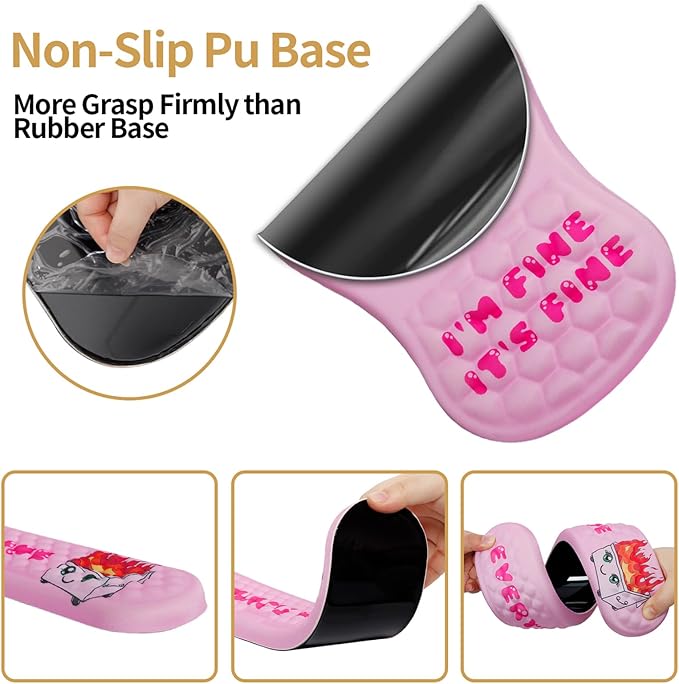 L-SPOUTTO Mouse Pad Wrist SupportErgonomic Mouse Pad with Wrist RestComputer Mouse Pads Pain Relief Keyboard Wrist Rest with CoasterComputer Mouse Pad for Desk Laptop Office-Fire on Dumpster