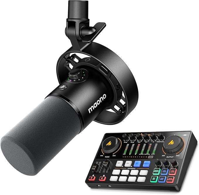 MAONO Podcast Equipment Bundle-XLR USB Podcast Recording Mic kit(PD300X+E2 Gen2)