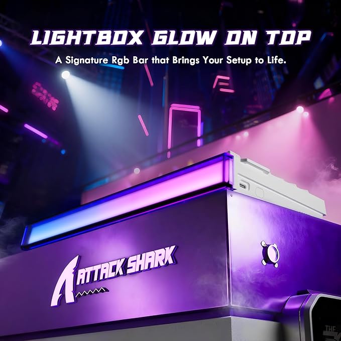 ATTACK SHARK R85HE Wired 75% Hall Effect Rapid Trigger Mechanical RGB Gaming Keyboard with 8K Polling0.05mm RT Accuracy0.08MS LatencyMagnetic Switch5Layer Sound DampedDriver for PC(White Contour)
