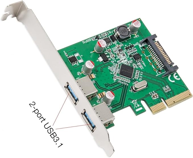 IO Crest SD-PEX20185 2 Port USB3.1Type-A PCI-E 3.0 x4