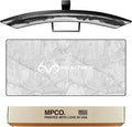 MPCO. Real Tree Large Gaming Desk Pad - 36 x 17 Duraglyde Fabric Edge Snow White – with Logo Desk Mats - Non-Slip Washable Smooth Glide for Precision Gaming &amp Work