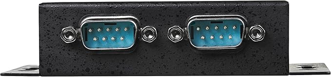 StarTech USB to Serial Adapter - 2 Port - Wall Mount - Din Rail Clips - Industrial - COM Port Retention - FTDI - DB9 TAA (ICUSB2322I)