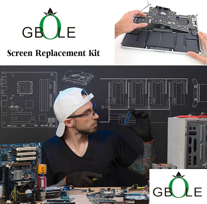 A1706 A1708 LCD Screen Replacement kit for MacBook Pro Retina A1706 A1708 Late 2016 Mid 2017 Full LCD LED Screen Assembly Display EMC 3071 EMC 3163 EMC 3164 MLH12 MNQF2 MPXV2LL/A (Space Grey)