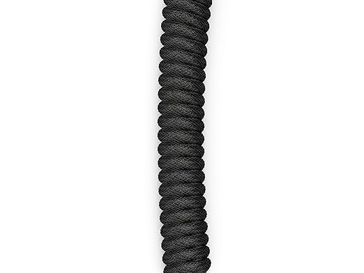 Glorious Coiled Keyboard Cable – Coiled USB C Cable Artisan Braided Cables for Mechanical Gaming Keyboard Coiled Cable -Custom Keyboard Cable (Black)