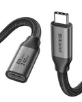 Silkland 80Gbps USB 4 Extension Cable for Thunderbolt 5/4 [240W Charging 8K 60Hz] USB C Extender 4ft 4K@540Hz Type C Male to Female Adapter Compatible for USBC Hub iPhone 17/16 MacBook iPad