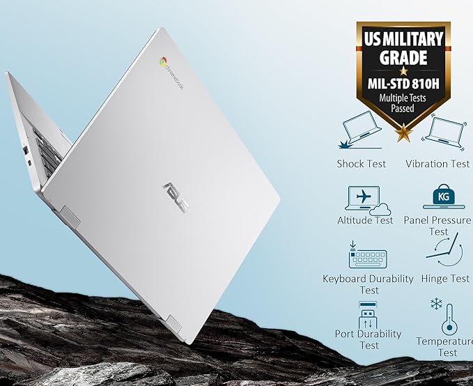 ASUS Chromebook 14 Laptop (14 FHD Anti-Glare Intel Celeron N4500 4GB RAM 128GB Storage (64GB eMMC+ 64GB IST SD Card)) Home &amp Student IST HUB 12-Hour Long Battery Life Webcam Wi-Fi Chrome
