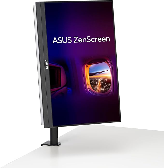 ASUS ZenScreen 22” (21.5 viewable) 1080P Portable Monitor (MB229CF) – Full HD IPS 100Hz USB-C PD 60W Speakers Carrying Handle Kickstand C-clamp Arm Partition Hook Subwoofer 3 yr Warranty