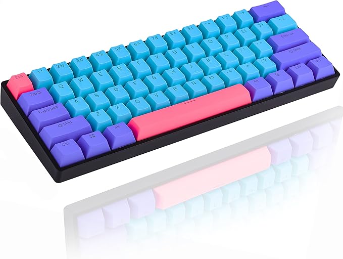 surmen GT61 60% Mechanical Gaming Keyboard 60 Percent RGB Backlit Hot-Swappable Wireless/Wired Compact Mini Keyboards Bluetooth 5.0 Keyboard Programmable/N-Key Rollover (Red Joker)