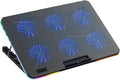 Laptop Cooler PC Fan Cooler Notebook Stand for Laptop Cooling Pad 6 Quiet Fans Cooling Radiator Laptop Accessories(One Light Mode)
