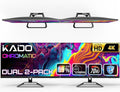 Kado Dual Monitor Setup - 2-Pack 27 4K 3840x2160 Computer Monitor 70Hz UHD VESA Mount HDMI Office Gaming Built-in Speakers (U27 Dual Series)