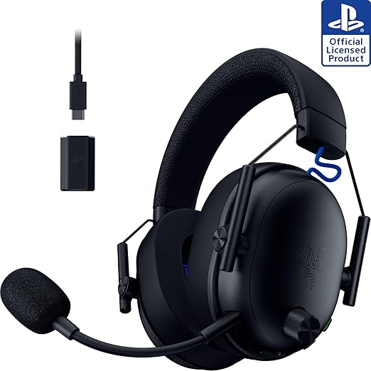 Razer BlackShark V3 Wireless Gaming Headset for PS5: 50mm Drivers - Super Wideband Mic - 2.4 GHz Bluetooth - Works with PC Mac Nintendo Switch Smartphone - Long Battery Life - Black