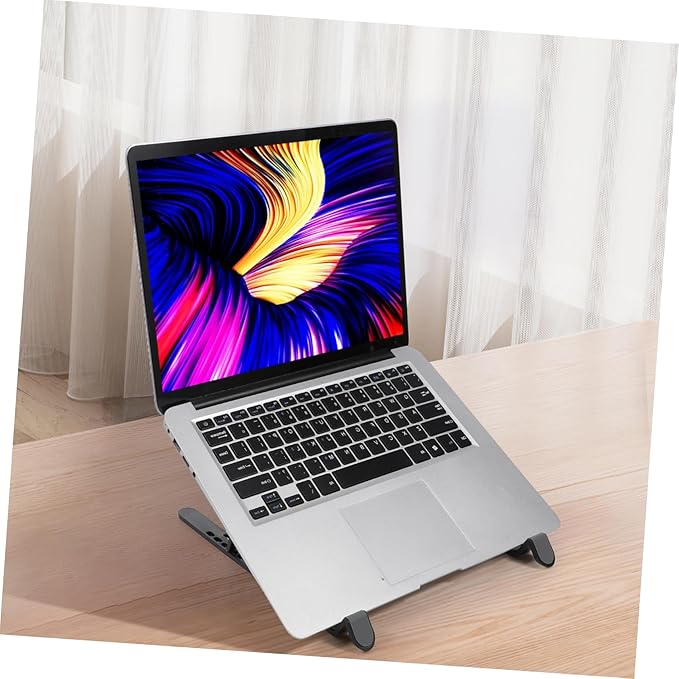 Laptop Cooling Stand Fan Portable Desk Riser Support Quiet and Efficient Cooling for Home Office Use