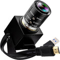 4K 60fps High Speed Camera USB3.0 &amp HDMI Dual Simultaneous Output 3X Manual CS-Mount Varifocal Lens with 2X Digital Zoom H.264 Security Camera for Computers TVs Projectors Video Conferences