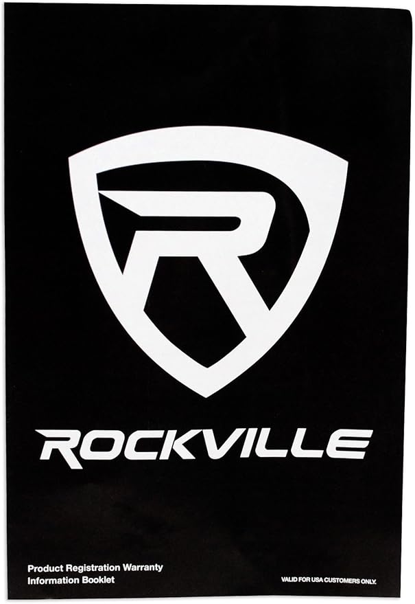 Rockville RMM-XLR Super Cardioid Dynamic Microphone 600 Ohm Metal Body On/Off Switch 10ft XLR Cable Black Finish for Live Performances and Vocals 4-Piece