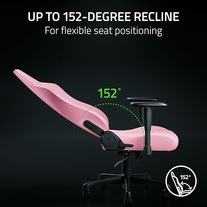 Razer Iskur V2 X NewGen Ergonomic Gaming Chair: Gen-2 EPU Leather with Cooltouch - Lumbar Support - Ultra-Wide Base - High Density Foam Cushions - Adjustable 152 Degree Recline - 2D Armrests - Quartz