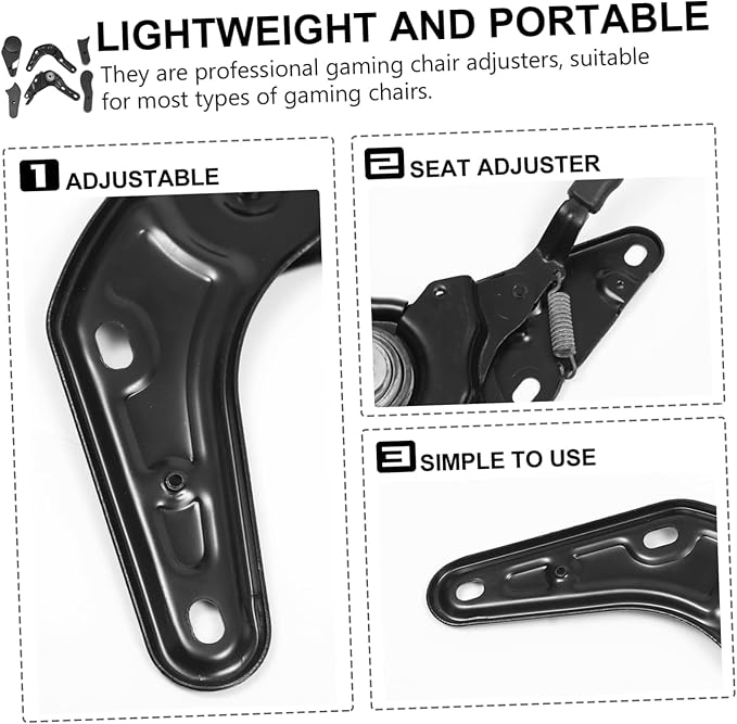 KICHOUSE 6pcs Multi-Angle Chair Adjusters E-Sports Chair Regulators for Gaming Accessories for Enhanced Comfort and Stability