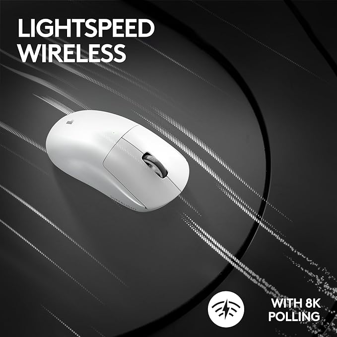 Logitech G PRO X Superlight 2 Lightspeed Wireless Gaming Mouse 8K Polling Lightweight LIGHTFORCE Hybrid Switches Hero 2 Sensor 888 IPS 44000 DPIUSB-C Charging PC &amp Mac (Renewed)