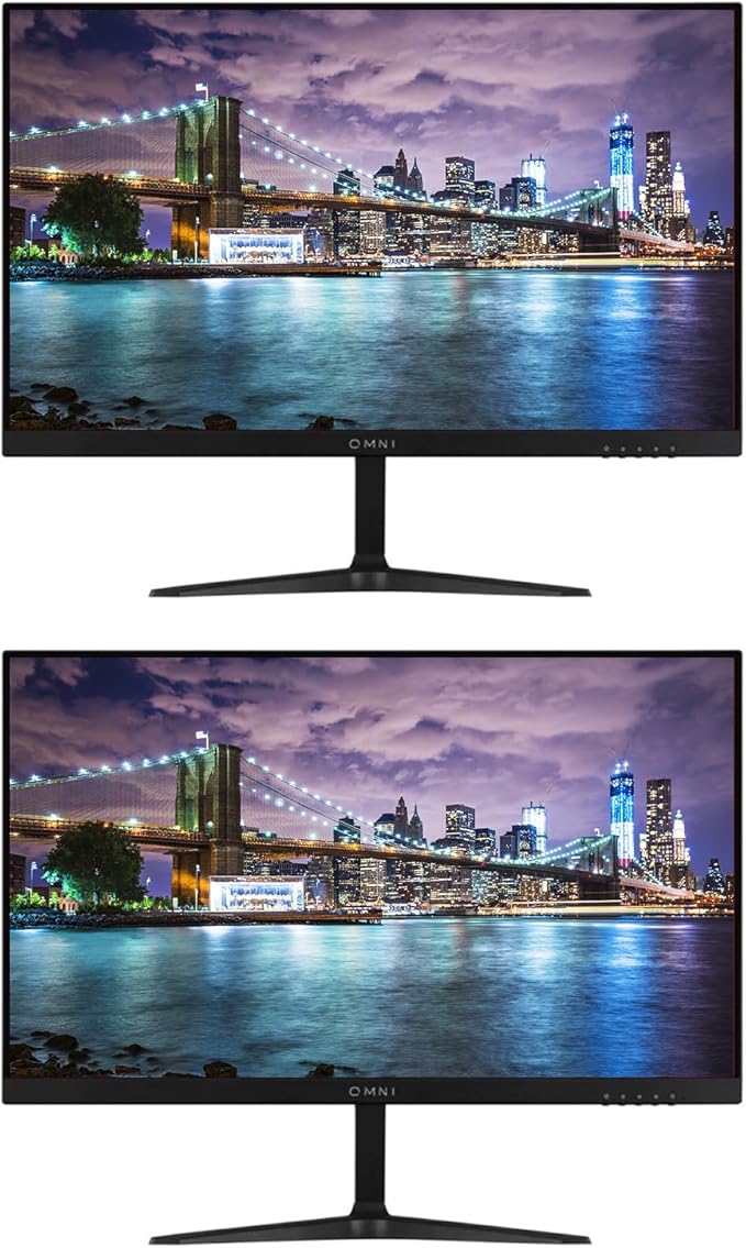 ViewSonic Omni VX2418-P-MHD 24-inch 1080P 1ms 165Hz FHD IPS Gaming Monitor 2-Pack Bundle with AMD FreeSync Eye-Care HDMI DisplayPort Speakers