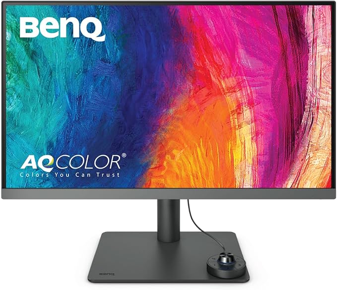 BenQ PD2706U Mac-Ready Monitor 27” 4K UHD 90W USB-C 99% sRGB 95% P3 DeltaE ≤3 DisplayHDR 400 IPS AQCOLOR Factory-Calibrated Uniformity HotKey Puck Ergonomic DisplayPort KVM USB Hub