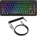 ATTACK SHARK X82 PRO HE Magnetic Gaming Keyboard8KHz Polling RateAdjustable Actuation Rapid TriggerTri-Mode Wireless PC Keyboard with 5000mAh BatteryCloud/Software Driver for Win/MacBlack Line