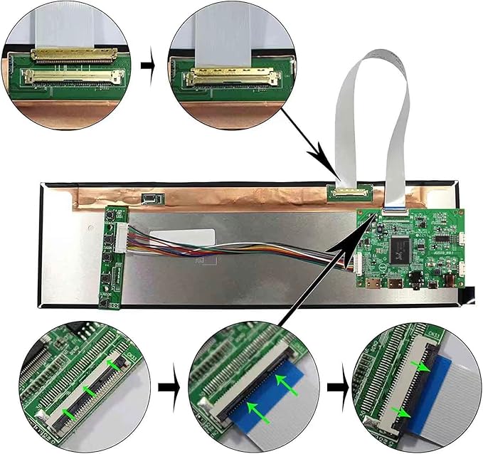 VSDISPLAY 12.6 NV126B5M-N41 12.6inch 1920X515 LCD Screen Work with LCD Controller VS-RTD2556HM-V1