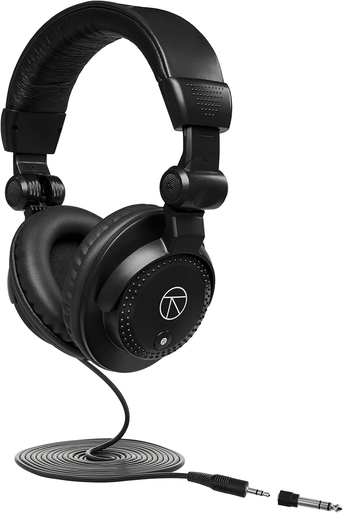 Rode 2X PodMic Dynamic Podcasting Microphones Bundle with H&ampA Broadcast Arms with Internal Springs and Integrated 10' XLR Cables High-Performance Closed-Back Studio Monitor Headphones (6 Products