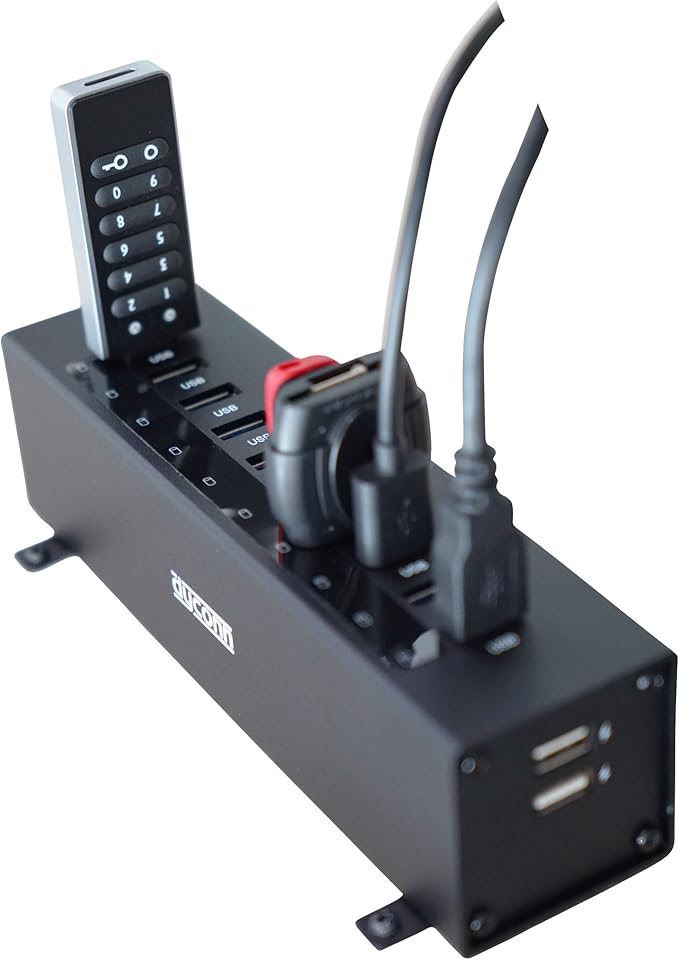 PowerHub SuperSpeed 12 Port (10 Data/Charging + 2 Charging Only Ports) Industrial Grade USB 3.0 Hub with Mounting Brackets (HUBC10B)