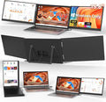HotYeah Laptop Screen Extender (Windows Only) 15.6 1080P Dual Extended Monitor USB-C Travel Screen for 12-17 Laptop Triple Portable Monitor w/Kickstand &amp 240° Rotation One Cable Connection