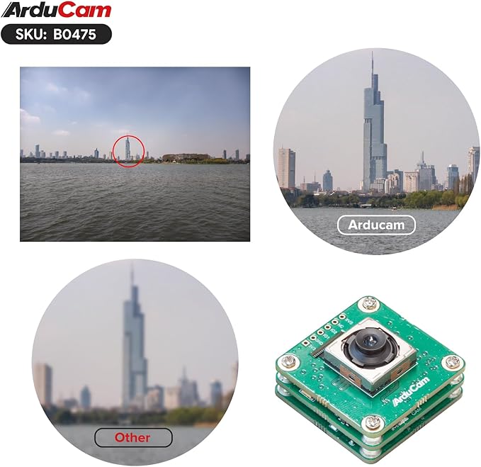 Arducam USB 3.0 Camera 64MP USB Camera Module 120fps High-Speed Webcam with 84°(D) Motorized Focus Lens and Metal Case Compatible with Windows and Linux OS
