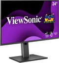 ViewSonic VG2458 24 Inch 1080p IPS Docking Monitor with Advanced Ergonomics 100W USB C 5-Port USB Hub HDMI DisplayPort and Daisy Chain for Home and Office