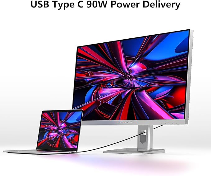 INNOCN 32 Mini LED 4K UHD 3840 x 2160 Computer Gaming Monitor 144Hz 1ms IPS HDR1000 HDMI 2.1 Monitor 99% DCI-P3 USB Type-C Connectivity Pivot/Height Adjustable Stand - 32M2V