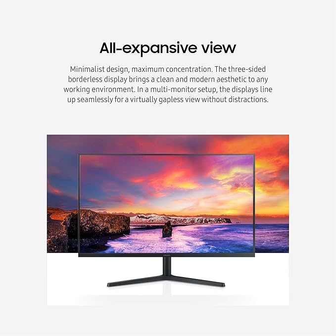 Samsung 32-Inch Flat Computer Monitor 75Hz Borderless Display AMD FreeSync Game Mode Advanced Eye Care HDMI and DisplayPort LS32B304NWNXGO 2024
