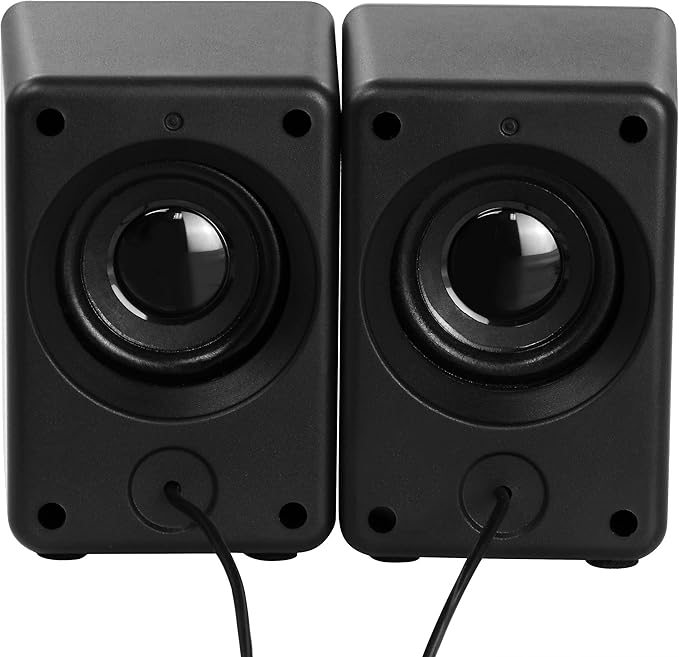 beFree Sound Dual Compact LED Gaming Speakers Black
