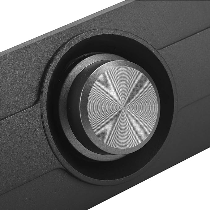 Computer Speaker 3.5mm Jack Universal Bass Speaker with LED Light Portable Stereo Speaker for Desktop Notebook Laptop (Black)