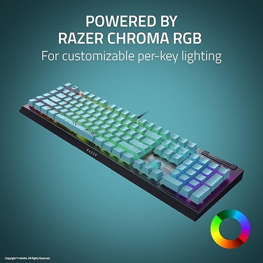 Razer BlackWidow V4 X Mechanical Gaming Keyboard: Green Switches Tactile &amp Clicky - 6 Macro Keys - Chroma RGB - Doubleshot ABS Keycaps - Sound Dampening &amp Stabilizers - Zenless Zone Zero Editi