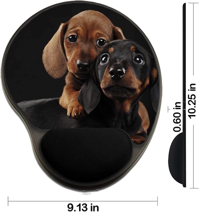 MSD Mousepad Wrist Rest Protected Mouse Pads Mat with Wrist Support Image ID: 26939029 Dachshund Puppy
