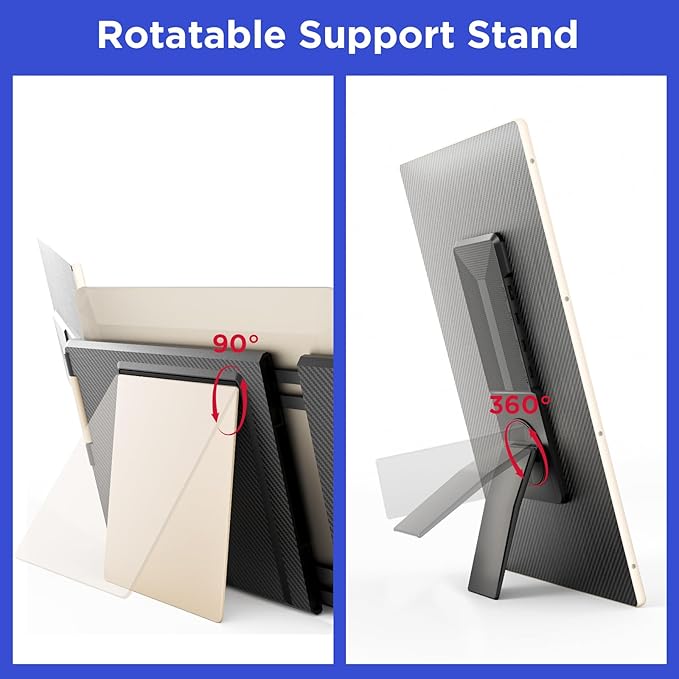 Maxfree S6 Laptop Screen Extender 15.6'' 1080P FHD Monitor Extender 11 Display Modes Plug &amp Play Detachable Screen Triple Monitor for Laptop 13-17.3 Compatible with Mac/Windows/Android/Swit